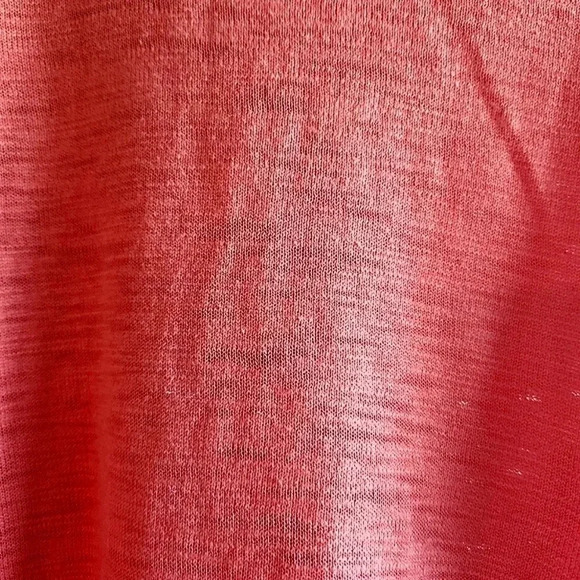 Weekends by Chico's coral lightweight sweater jacket w/ contrasting knits Size 1 - Picture 9 of 9